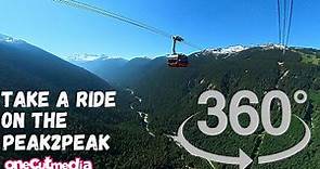 The WORLD's Longest Gondola, Peak2Peak at WhistlerBlackcomb in 360 Virtual Reality onecutmedia