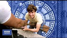 1980: PETER DUNCAN cleaning Big Ben is NERVE-WRACKING | Blue Peter | Classic BBC clips | BBC Archive