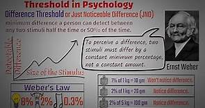 Threshold in Psychology || Absolute Threshold || Difference Threshold Psychology Definition
