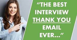 How To Write an INTERVIEW FOLLOW UP EMAIL! (The PERFECT Follow Up Email after a JOB interview!)