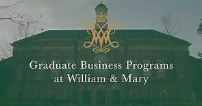 Graduate Programs at William & Mary's Raymond A. Mason School of Business