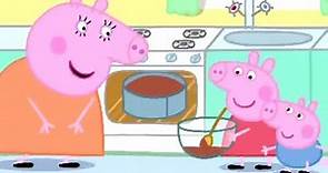 Peppa and George Help Mummy Pig Bake a Cake to Celebrate Daddy Pig's Birthday