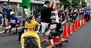 日本辦公椅競速比賽處處吸引人潮 也在台灣舉辦過 - 國際 - 自由時報電子報