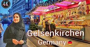 Gelsenkirchen Christmas Market/Walking tour in Gelsenkirchen in Germany 4k HDR 60fps