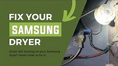 Samsung Dryer Repair - Drum Not Turning - Drum Belt Replacement - 6602-001655