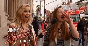 Guest Host Jennifer Lawrence Surprises People on Hollywood Blvd.