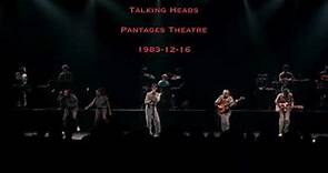 Talking Heads 1983-12-16 Pantages Theatre (Stop Making Sense 4th night ...