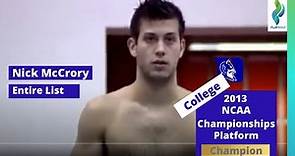 2013 Nick MCCrory - Duke University - NCAA Diving Championships - Platform Diving Finals
