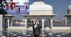 Roger Moore James Bond and Maud Adams Octopussy Floating Palace Taj Lake Palace Udaipur. 007museum