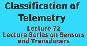 CLASSIFICATION OF TELEMETRY SYSTEMS| SENSORS AND TRANSDUCERS LECTURE SERIES|ECE|EEE|Instrumentation