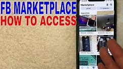 ✅ How To Access Facebook Marketplace 🔴