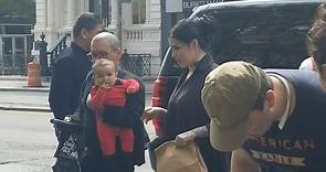 Kat Von D and husband Rafael Reyes take baby Leafar out in NYC