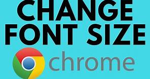 How To Change Font Size In Google Chrome - Adjust Text Size