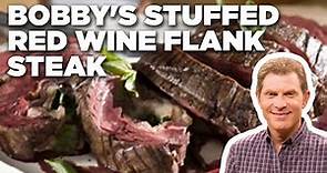 Bobby Flay's Stuffed Red Wine Flank Steak | Boy Meets Grill | Food Network