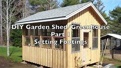 DIY Garden Shed Greenhouse Part 1 Setting Footings