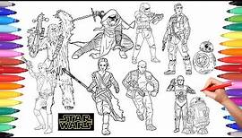 STAR WARS Coloring Pages | How to Color Every Star Wars Character | Videos for Kids