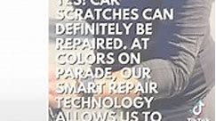 Scratch and dent repair. It’s just what we do. ⭐ #colorsonparade #carlove #scratch #dent #scratchrepair #dentrepair #paintlessdentrepair #pdr #bumperrepair #bumper #headlightrestoration #ecosmart #scratchanddent #autorepair #autobodyrepair | Colors On Parade Denver Regional Office