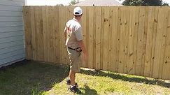 Board on Board 6ft. Tall Wooden Privacy Fence.