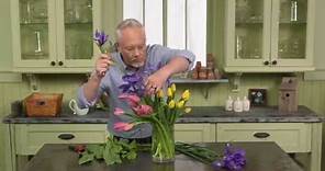 Tulip and Iris Flower Arrangement by J Schwanke