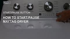 Using the Start/Pause Button on Maytag Dryer