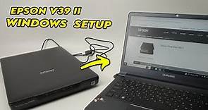 Epson Perfection V39 II Scanner PC Windows Setup + Scan Guide