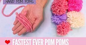 DIY Pom Poms - Super FAST Pom Poms with Your Hand
