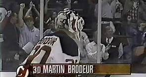 New Jersey Devils goalie Martin Brodeur scores his first NHL goal - Feed 2