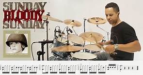 Sunday Bloody Sunday U2 - Drum Cover com Partitura de Bateria | @partiturademusica