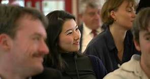 What is the academic community like at Wolfson College, Cambridge?