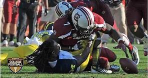 Jadeveon Clowney unleashes vicious hit vs. Michigan in 2013 Outback Bowl | ESPN Archives