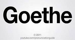 How to Pronounce Goethe