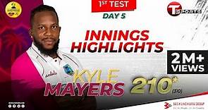 Kyle Mayers's Innings Highlights | Century | Bangladesh vs West Indies | Day 5 | Test Series