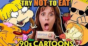 Try Not To Eat - 90s Cartoons! (Power Puff Girls, Doug, Rocko’s Modern Life) | People Vs. Food
