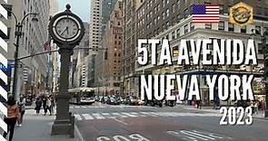 Quinta Avenida - Nueva York 2023 🗽 - Desde Bryant Park hasta Central Park 🇺🇸 ¡Todos los comercios!