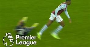 Kortney Hause gets away with elbow, but Ezri Konsa sees red | Premier League | NBC Sports