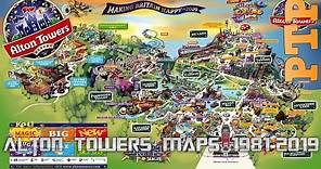 Alton Towers Maps 1981-2019
