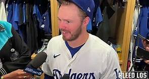Interview Dodgers Gavin Lux discussing success of bottom of order & success Mookie Betts is having