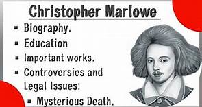 Christopher Marlowe biography 📖| Christopher Marlowe life and Work📚|Father of English Tragedy.