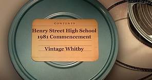 1981 Henry Street High School Commencement - Vintage Whitby