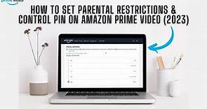 How To Set Parental Restrictions & Control PIN On Amazon Prime Video ✅ Child/Age Lock Guide