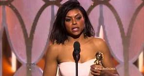 Taraji P. Henson wins Best Actress in a Drama Series at the 2016 Golden Globe Awards for Empire.