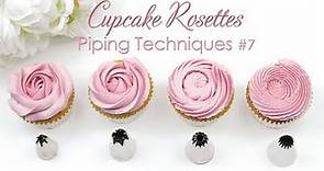Rosette Cupcake Swirl - Cupcake Piping Techniques Tutorial
