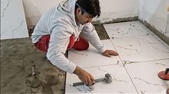 Floor tile installation process