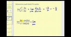 L'Hopital's Rule Part 1