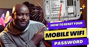 How to Quicly reset your Mobile WiFi Password to default !
