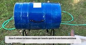 Come fare un braciere con fusto dell olio How to make a home-made brazier with an oil drum riciclo