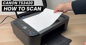 Canon Pixma TS3420 Printer: How to Use the Scanner - 3 ways!