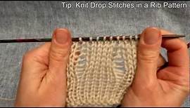 Fallmaschen stricken - Knitting Drop stitches - Stricken lernen - Learn how to knit