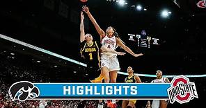 Iowa at Ohio State | Highlights | Big Ten Women's Basketball | Jan. 21, 2024