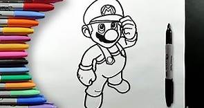 Cómo Dibujar y Colorear a Mario de Super Mario Bros: La película Paso a Paso Fácil para Niños